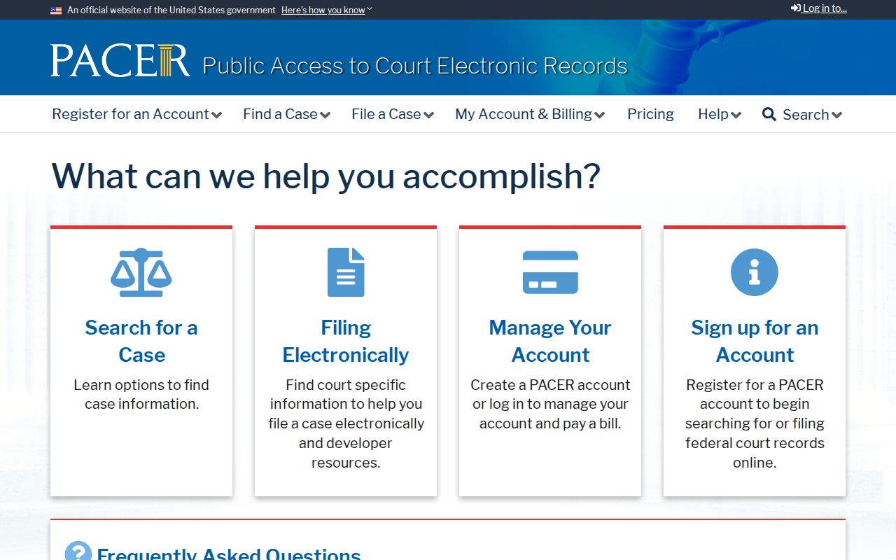 Leawood resident lookup through PACER federal records